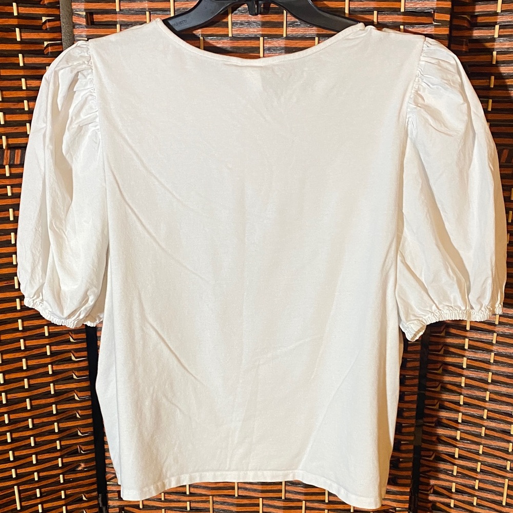 H&M White Puff Sleeve Blouse Size 3XL - Picture 6 of 6